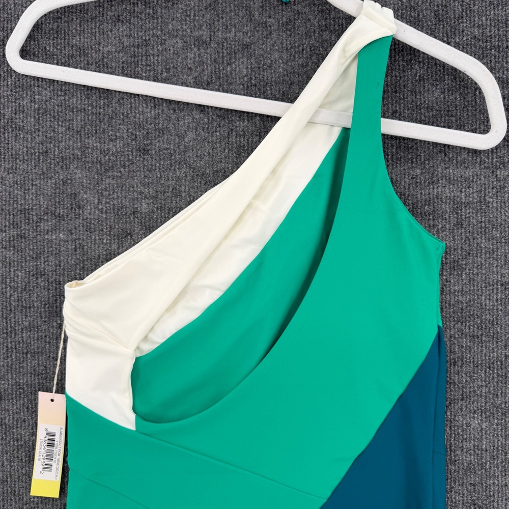 Summersalt The Long Torso Sidestroke One Shoulder One Piece Swimsuit Sz 10L NWT - Picture 5 of 11